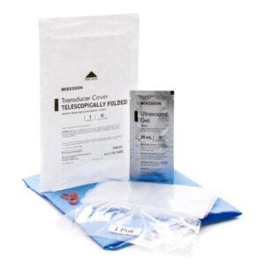 Ultrasound Transducer Cover Kit McKesson 6 X 33 Inch Polyethylene Sterile Folded