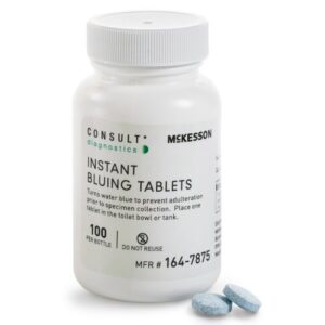 McKesson Consult Instant Bluing Tablets Blue, 100 Tests For Use In Toilet Water