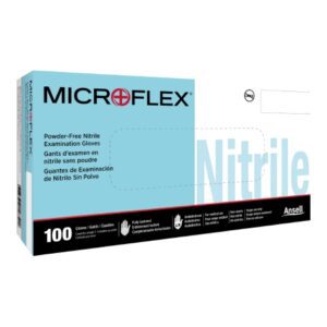 Exam Glove MICROFLEX N85 2X-Large NonSterile Nitrile Standard Cuff Length Fully Textured Light Blue Not Rated