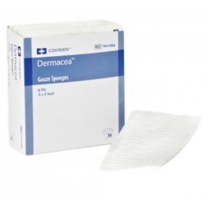 Nonwoven Sponge Dermacea 4 X 4 Inch 6-Ply Sterile 5 per Pack