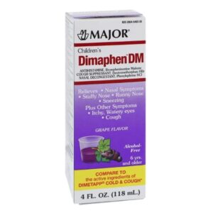 Children’s Cold and Cough Relief Major 5 mg – 2.5 mg – 1 mg / 5 mL Strength Syrup 4 oz.