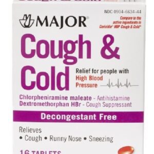 Cold and Cough Relief Major 4 mg – 30 mg Strength Tablet 16 per Box