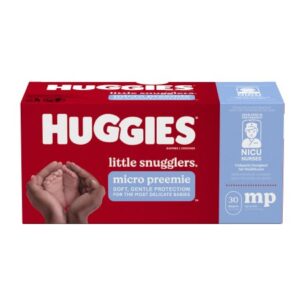 Unisex Baby Diaper Huggies Little Snugglers Micro Preemie Disposable Heavy Absorbency