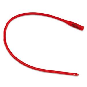 Urethral Catheter Dover Robinson Tip Red Rubber 28 Fr. 16 Inch