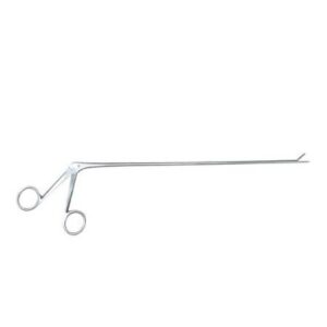 Alligator Forceps MedGyn 11 Inch Length OR / Surgical Grade Stainless Steel NonSterile NonLocking Finger Ring Handle Straight Serrated Tips