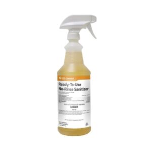 Surface Disinfectant RTU No-Rinse Sanitizer Quaternary Based Trigger Spray Liquid 32 oz. Bottle Unscented NonSterile