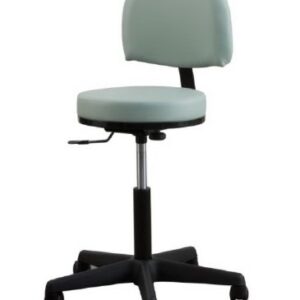 Exam Stool Premium Series Backrest Pneumatic Height Adjustment, High Height 5 Casters For Easy Movement Heron