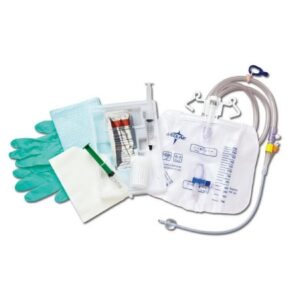 Indwelling Catheter Tray Medline Closed System / Foley 16 Fr. 10 cc Balloon Silicone