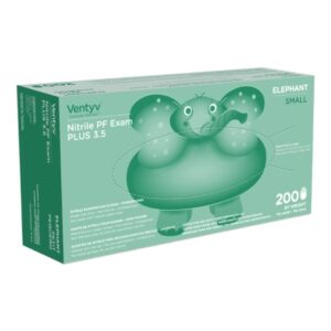 Exam Glove Ventyv Plus 3.5 ELEPHANT Small NonSterile Nitrile Standard Cuff Length Textured Fingertips Violet Chemo Tested