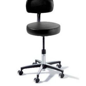 Manual Screw Adjust Stool Ritter 275 Classic Series Backrest Screw Adjust, Manual, Pneumatic Seat Height Adjustment 5 Casters Lunar Gray