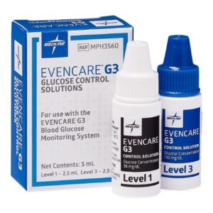 Blood Glucose Control Solution EvenCare 2.5 mL Level 1 & 2