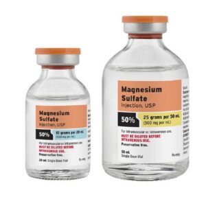 Magnesium Sulfate in Water 50%, 500 mg / mL Injection 2 mL
