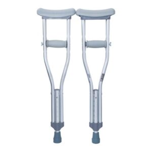 Underarm Crutches McKesson Pediatric 3 Foot 7 Inch to 4 Foot User Height Aluminum Frame 175 lbs. Weight Capacity