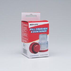 Pill Crusher Acu-Life Hand Operated Red / Clear