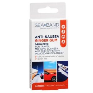 Nausea Relief Sea-Band 25 mg Strength Chewing Gum 24 per Box