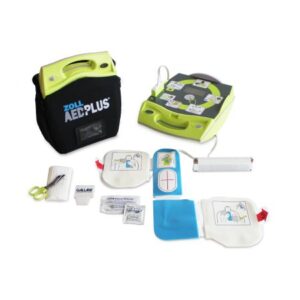 Defibrillator Unit Semi-Automatic AED Plus Electrode Pads Contact