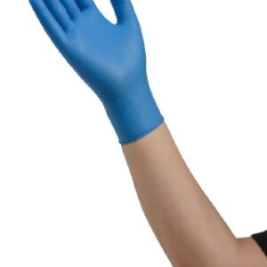 Exam Glove ESTEEM Medium NonSterile Nitrile Standard Cuff Length Micro-Textured Blue Chemo Tested