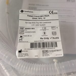LTV Series Ventilator Circuit Corrugated Tube 96 Inch Tube Dual Limb Adult Without Breathing Bag Single Patient Use
