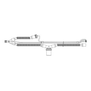 LTV Series Ventilator Circuit Corrugated Tube 72 Inch Tube Dual Limb Pediatric Without Breathing Bag Single Patient Use