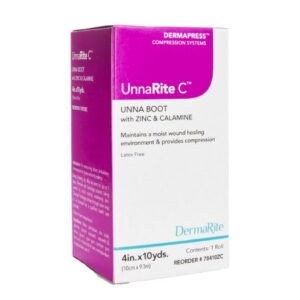 Unna Boot UnnaRite Zinc Oxide 4 Inch X 10 Yard