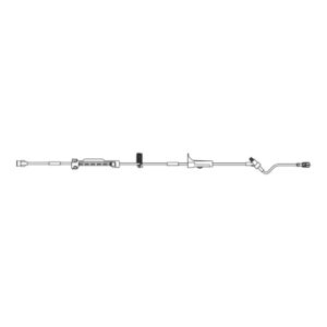 IV Pump Set Infusomat Space Pump 1 Port 15 Drops / mL Drip Rate Without Filter 84 Inch Tubing Solution