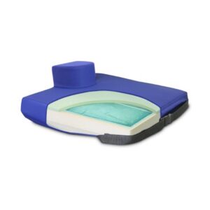 Wedge Seat Cushion with Pommel APEX CORE 16 W X 16 L X 4 to 2 D Inch Foam / Gel