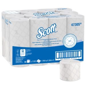 Toilet Tissue Scott Pro White 2-Ply Standard Size Cored Roll 1100 Sheets 3-7/10 X 3-9/10 Inch