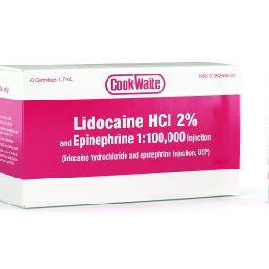 Lidocaine HCl / Epinephrine 2% – 1:100,000 Injection 1.7 mL