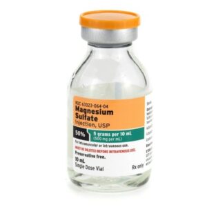 Magnesium Sulfate in Water 50%, 500 mg / mL Injection 10 mL