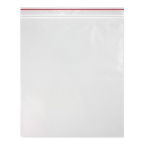Reclosable Bag Minigrip Red Line 12 X 15 Inch Plastic Clear Zipper Closure