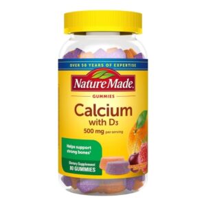 Joint Health Supplement Nature Made Vitamin D / Calcium / Vitamin K 500 mg Strength Tablet 80 per Bottle Assorted Fruit Flavor