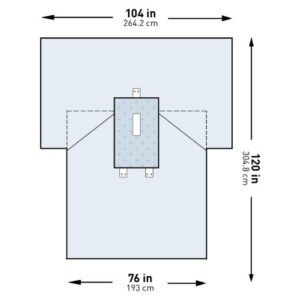 Abdominal Drape McKesson Laparotomy Drape 104 W X 76 W X 120 L Inch Sterile