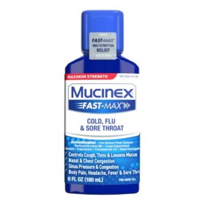 Cold and Cough Relief Mucinex 650 mg – 20 mg – 400 mg – 10 mg / 20 mL Strength Liquid 6 oz.