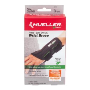 Wrist Brace Mueller Green Plastic / Spandex Left Hand Black Small / Medium