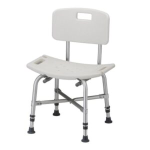 Bath Bench Nova Without Arms Aluminum Frame With Backrest 20 Inch Seat Width 500 lbs. Weight Capacity