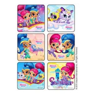 Kids Love Stickers 75 per Pack Shimmer Shine Sticker 2-1/2 Inch