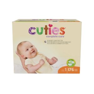 Unisex Baby Diaper Cuties Complete Care Size 1 Disposable Heavy Absorbency