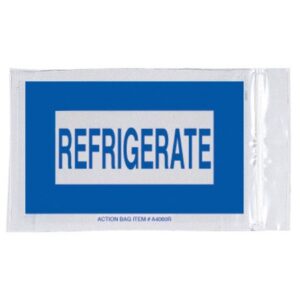 Reclosable Bag 6 X 9 Inch Plastic Clear / Blue Zipper Closure