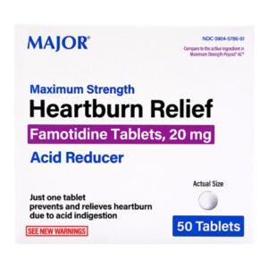 Antacid Major 20 mg Strength Tablet 50 per Box