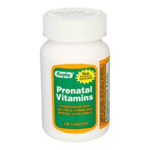 Prenatal Vitamin Supplement Rugby PNV no.95 / Ferrous fum / Folic ac Tablet 100 per Bottle