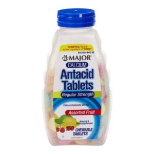 Antacid Major Calcium 500 mg Strength Chewable Tablet 150 per Bottle