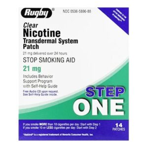 Stop Smoking Aid Rugby 21 mg Strength Transdermal Patch