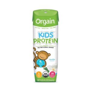 Pediatric Oral Supplement Orgain Kids Protein Organic Nutritional Shake Vanilla Flavor 8.25 oz. Carton Liquid Organic