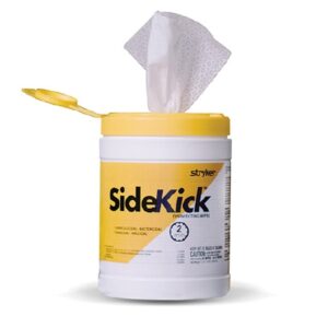 Surface Disinfectant Cleaner SideKick Premoistened Broad Spectrum Manual Pull Wipe 100 Count Canister Alcohol Scent NonSterile