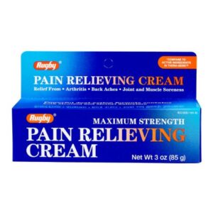 Topical Pain Relief Rugby 1% – 15% Strength Menthol / Methyl Salicylate Cream 85 Gram