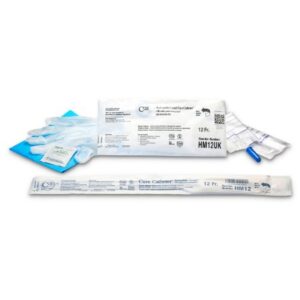 Intermittent Catheter Tray Hydrophilic Cure Catheter Male / Straight Tip w/ Insert 12 Fr. Hydrophilic Coated Plastic