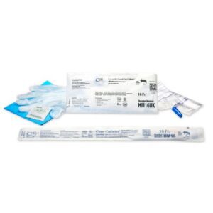 Intermittent Catheter Tray Hydrophilic Cure Catheter Male / Straight Tip w/ Insert 16 Fr. Hydrophilic Coated PVC