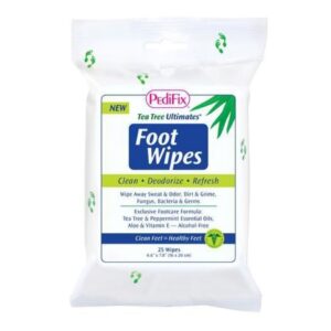 Personal Foot Wipe Tea Tree Ultimates Soft Pack Scented 25 Count