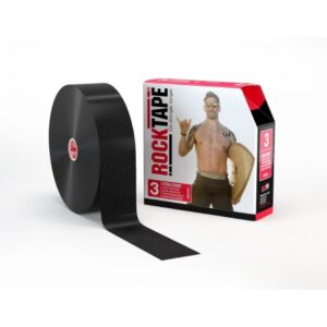 Kinesiology Tape Rock Tape Extra Sticky Black 2 Inch X 35 Yard Cotton / Nylon NonSterile