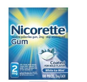 Stop Smoking Aid Nicorette 2 mg Strength Gum